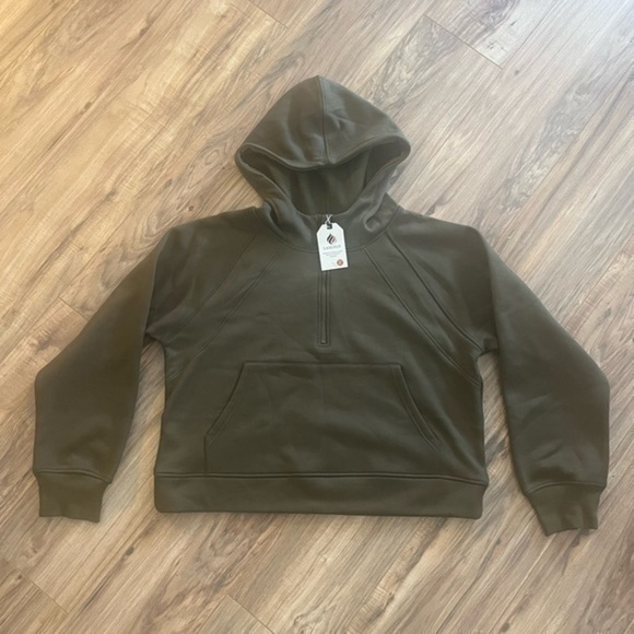 NWT LASLULU Womens Hoodies Fleece Lined Collar Pullover Sz XL - Picture 3 of 5